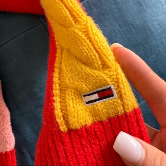 Tommy Jeans Color Blocked Multicolor Crewneck Sweatshirt M - Picture 3 of 10